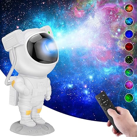 Robot Sky Space Stars Light Astronaut Galaxy Projector, Night lamp, Bedroom, Kids, Projector, Remote Control, Star Projector Will Take Children's to Explore The Vast Starry Sky for Adults