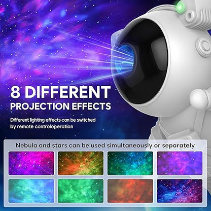 Robot Sky Space Stars Light Astronaut Galaxy Projector, Night lamp, Bedroom, Kids, Projector, Remote Control, Star Projector Will Take Children's to Explore The Vast Starry Sky for Adults