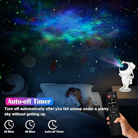 Robot Sky Space Stars Light Astronaut Galaxy Projector, Night lamp, Bedroom, Kids, Projector, Remote Control, Star Projector Will Take Children's to Explore The Vast Starry Sky for Adults