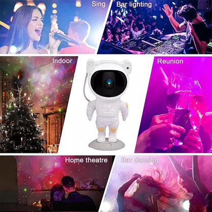 Robot Sky Space Stars Light Astronaut Galaxy Projector, Night lamp, Bedroom, Kids, Projector, Remote Control, Star Projector Will Take Children's to Explore The Vast Starry Sky for Adults