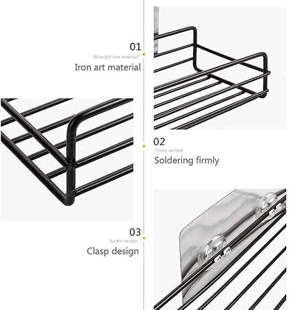 Multipurpose Wall Mount Metal Bathroom Shelf and Rack for Home and Kitchen