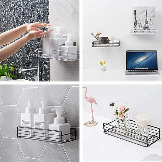 Multipurpose Wall Mount Metal Bathroom Shelf and Rack for Home and Kitchen